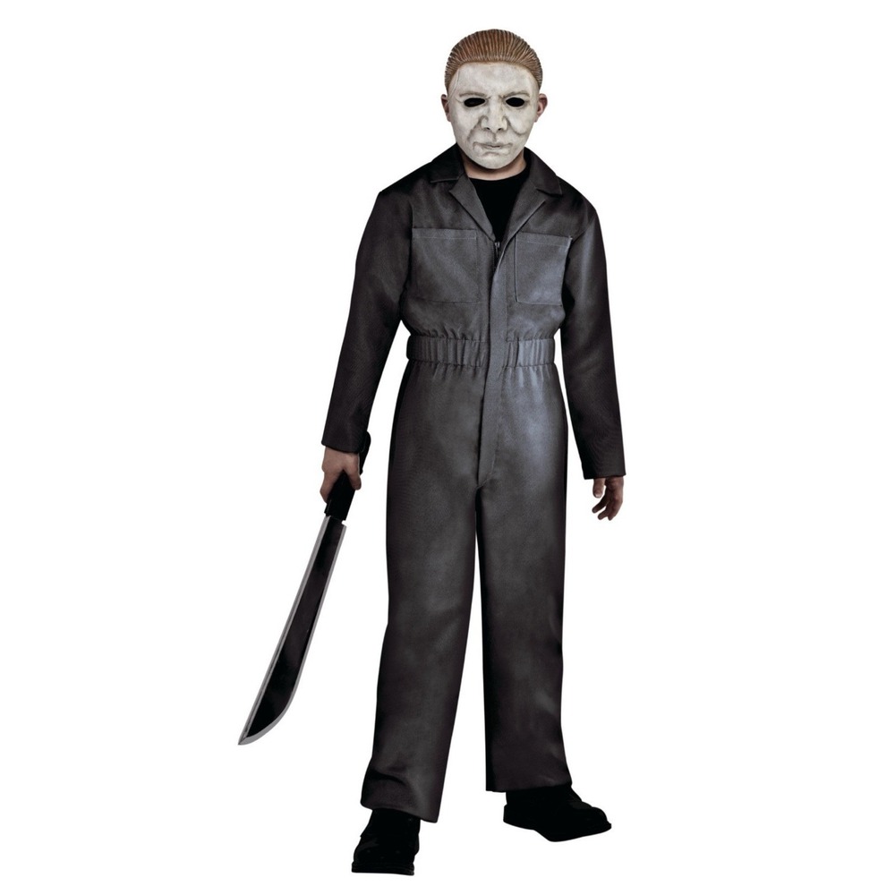 Halloween Michael Myers Jumpsuit & Mask Costume Size Youth M 8-10 New Halloween